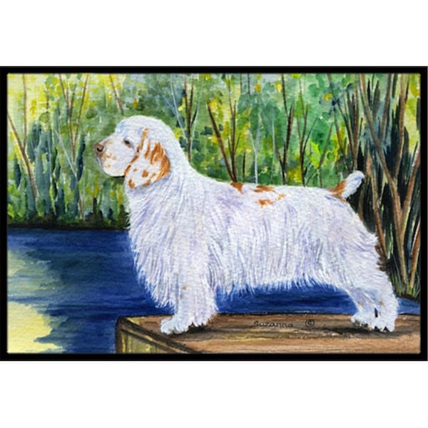 Carolines Treasures 18 x 27 in. Clumber Spaniel Indoor Outdoor Doormat SS8261MAT - main